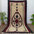 Tapis Berbère Marocain Fait Main Ivoire Bordeaux Noir – Tapis Amazigh Custom