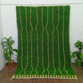 Vibrant Green Moroccan Boujaad Rug – Handmade & Made to Order