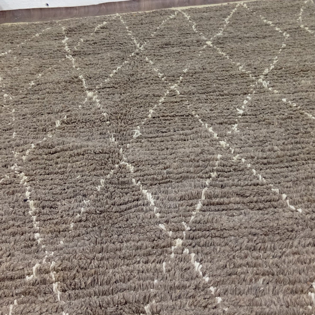 Custom Gray Moroccan Rug – Handmade Berber Wool Area Rug