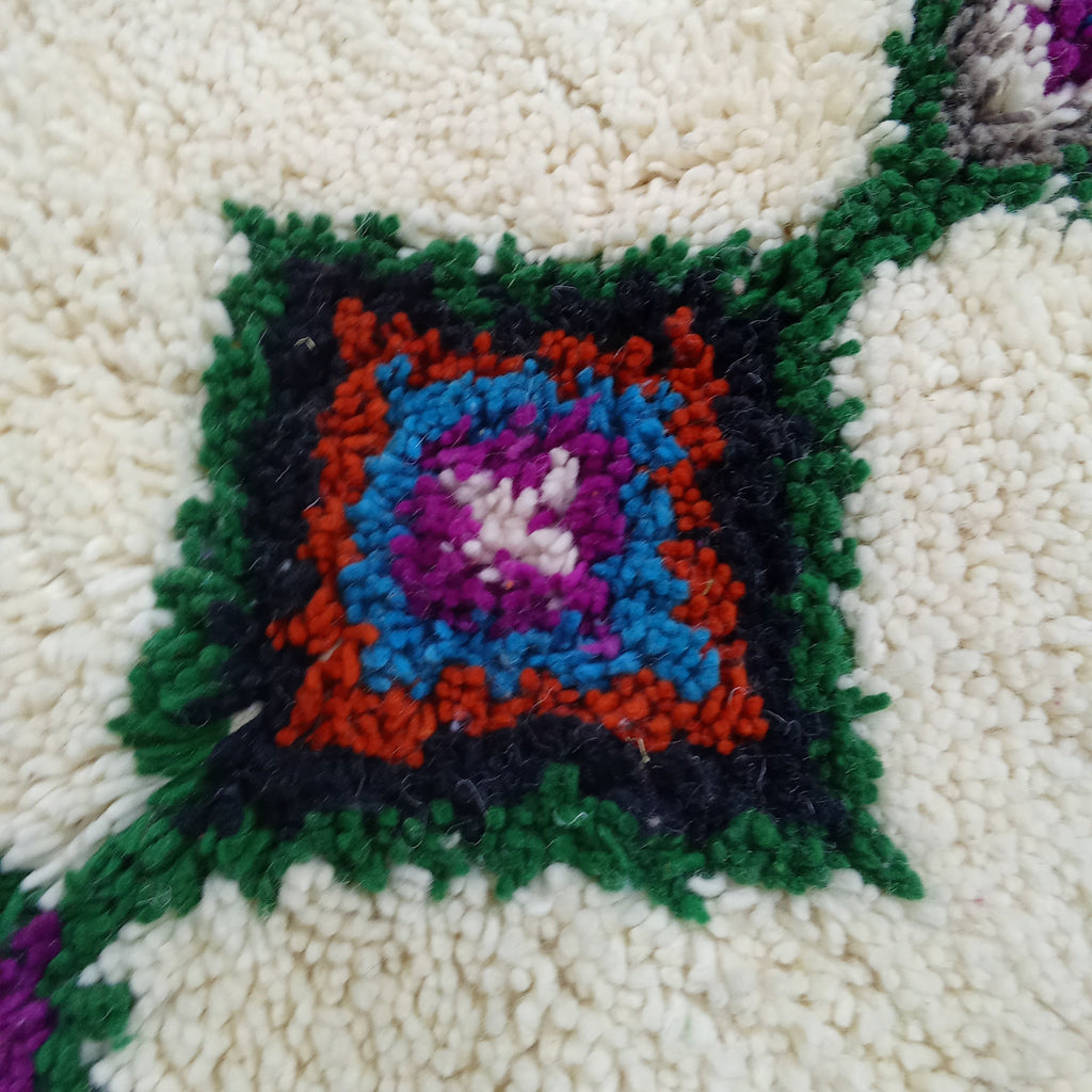 Custom Boho Moroccan Area Rug, Handwoven Wool Berber Carpet, Tribal Diamond Pattern Rug