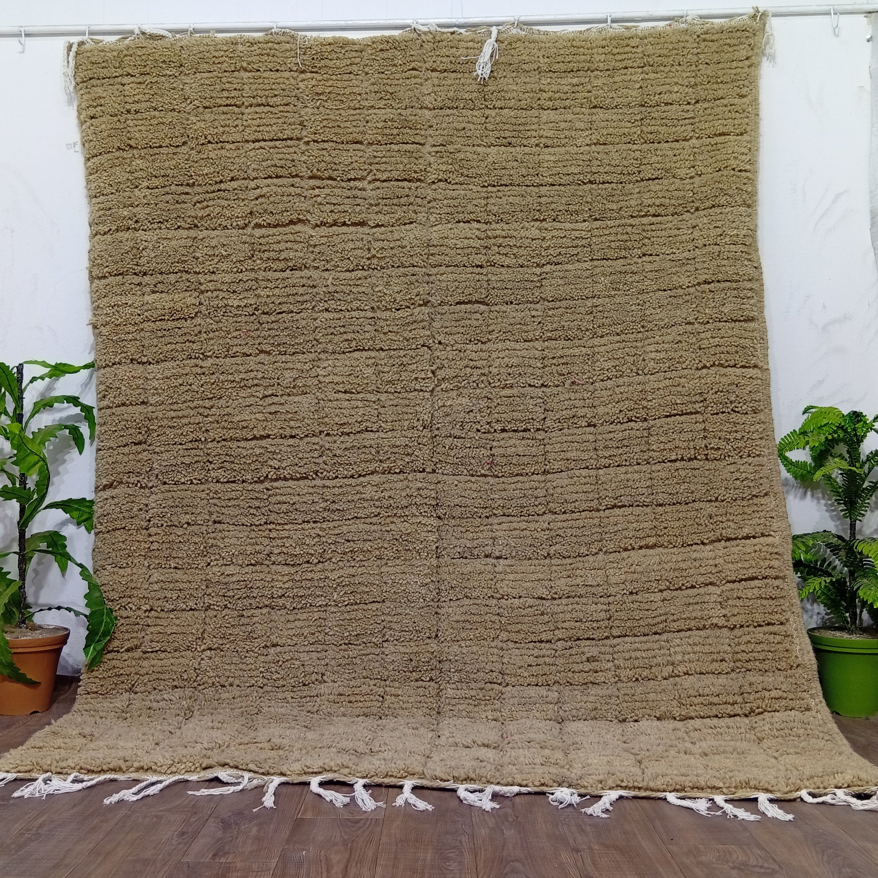 Custom Moroccan Rug Handmade Wool Area Rug | Minimalist Berber Carpet | Boho Scandinavian Home Decor | Made to Order