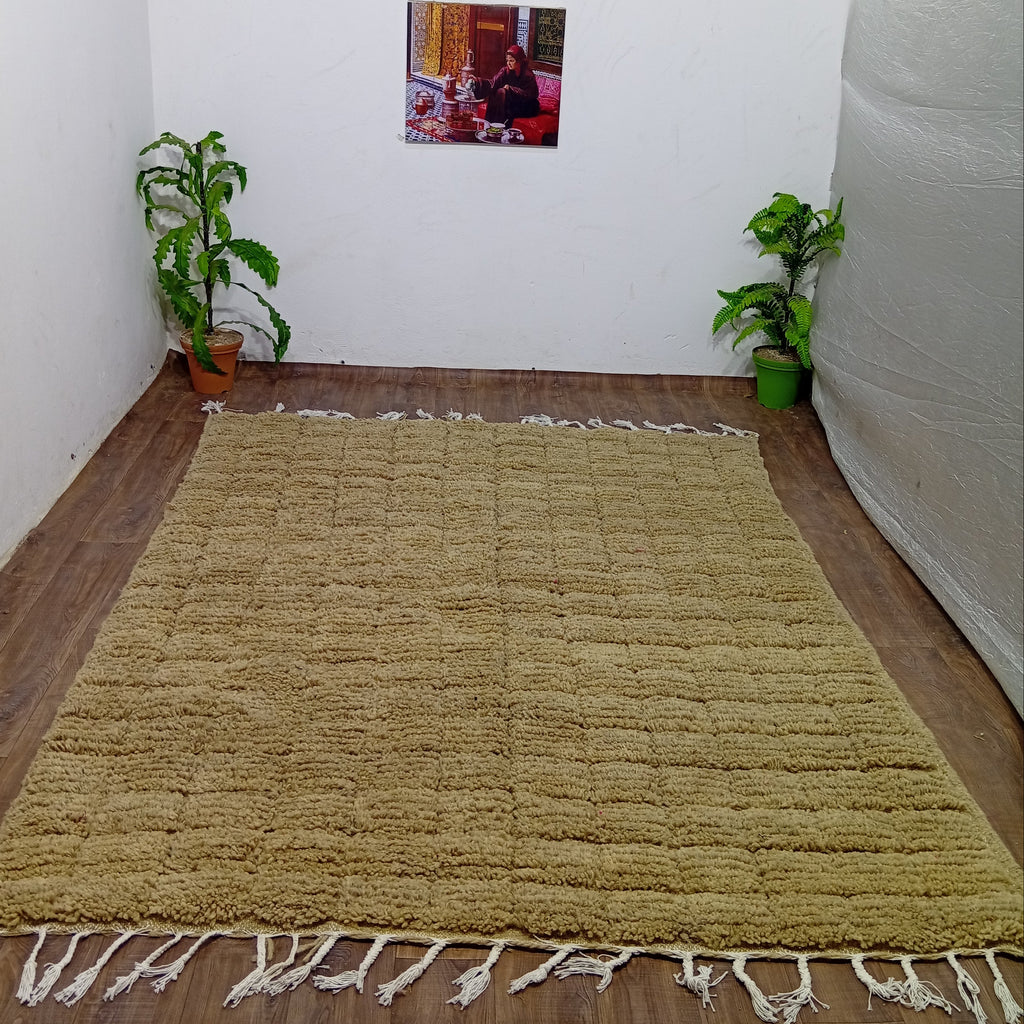 Custom Moroccan Rug Handmade Wool Area Rug | Minimalist Berber Carpet | Boho Scandinavian Home Decor | Made to Order