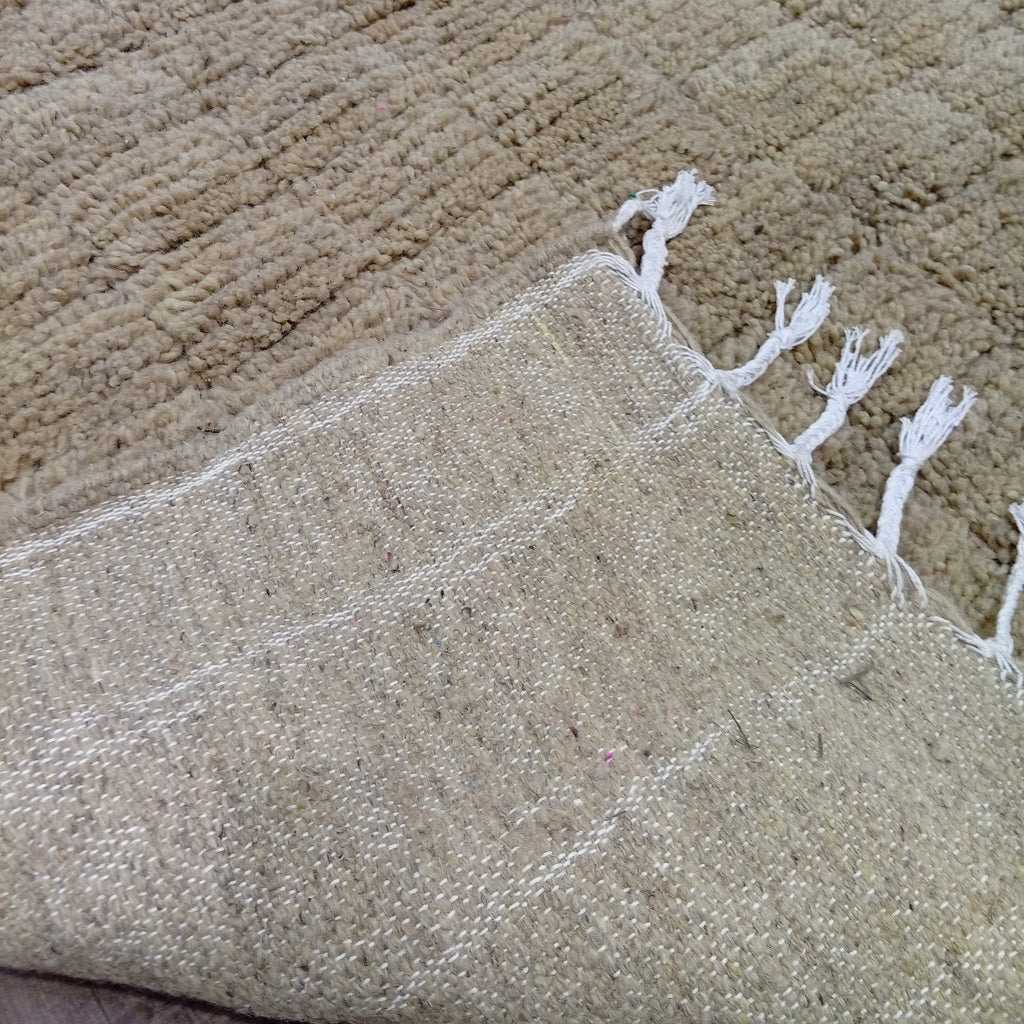 Handmade Moroccan Berber Rug – Neutral Wool Minimalist Carpet, Custom Boho Decor