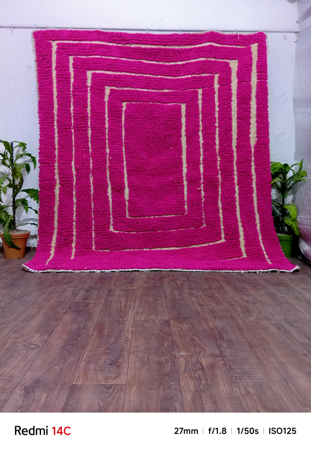 Blush Moroccan Boujaad Rug – Custom Artisan Dream in Pink