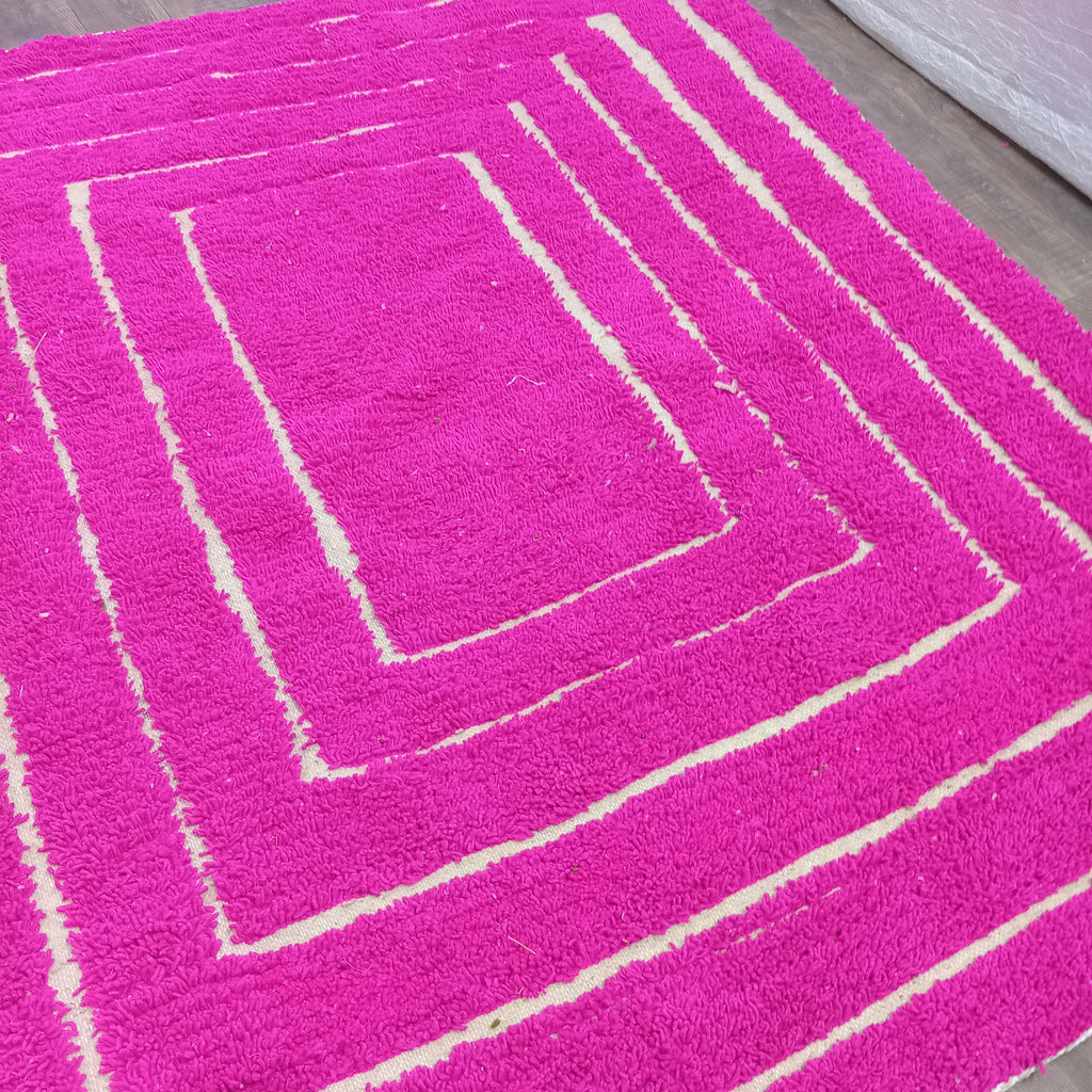 Blush Moroccan Boujaad Rug – Custom Artisan Dream in Pink