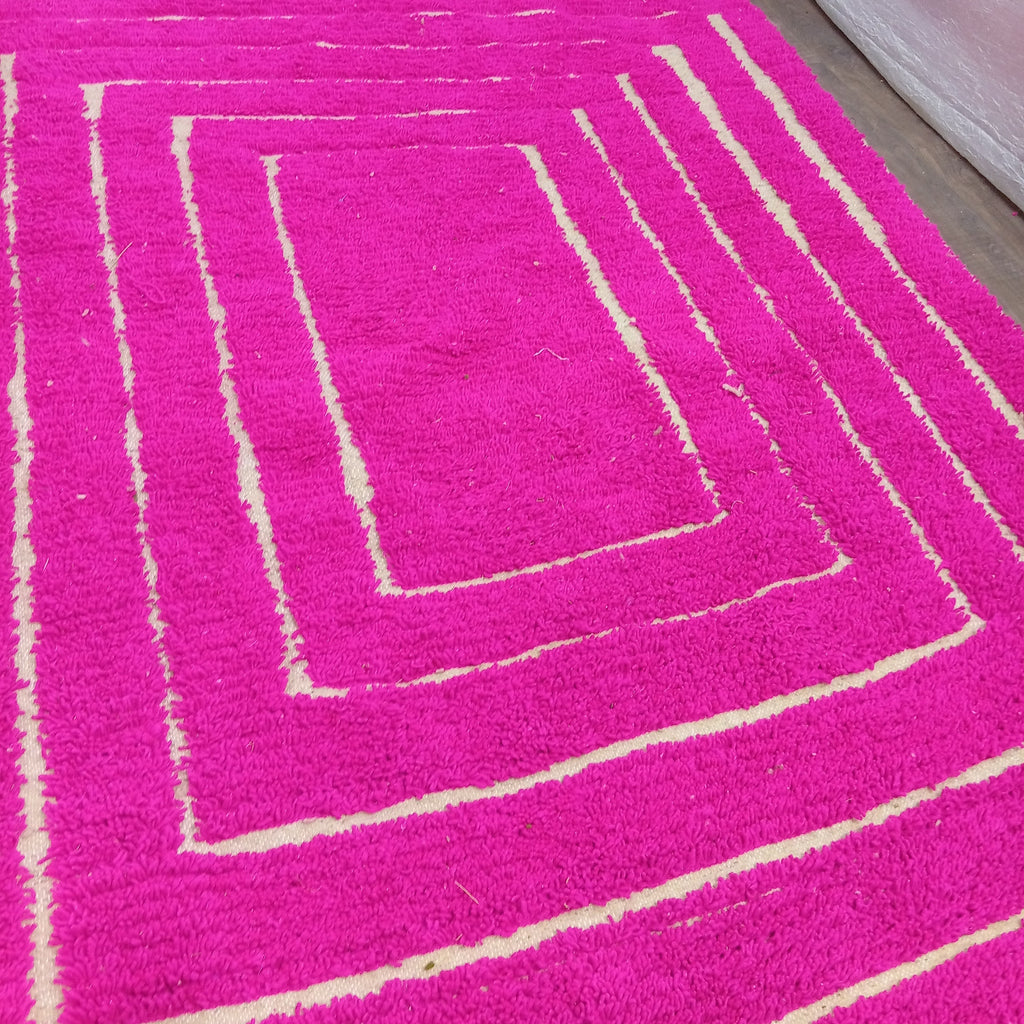 Blush Moroccan Boujaad Rug – Custom Artisan Dream in Pink