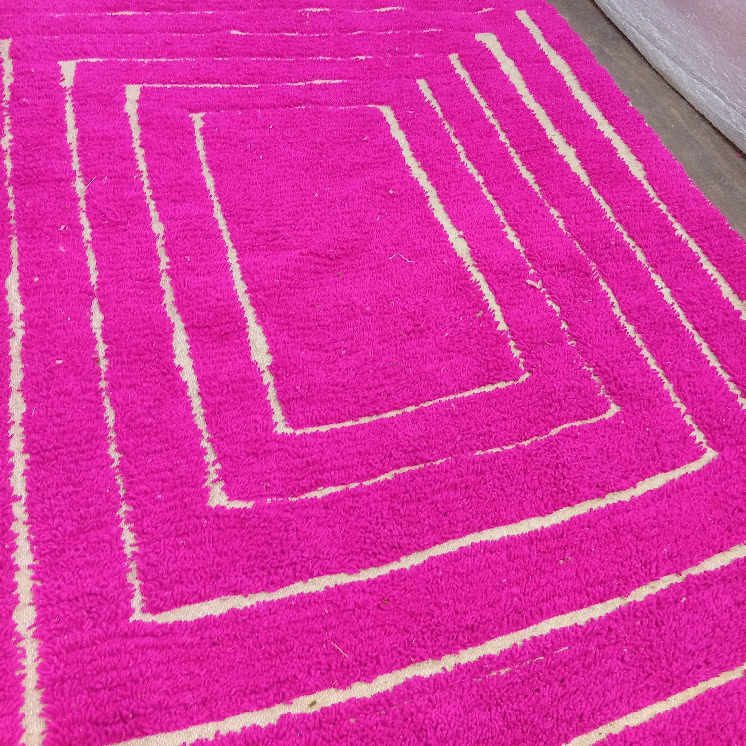 Blush Moroccan Boujaad Rug – Custom Artisan Dream in Pink
