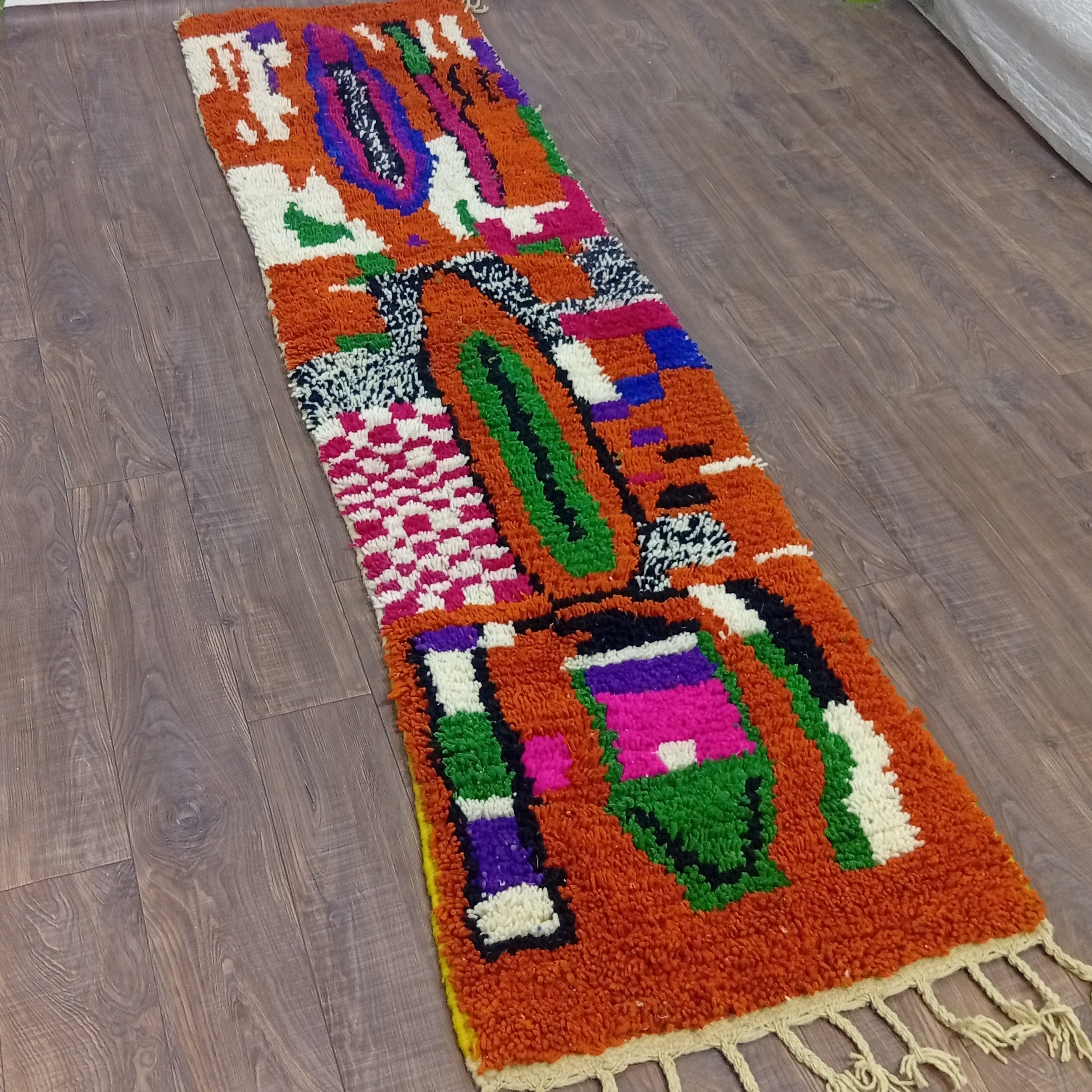 Custom Moroccan Wool Runner Rug – Handwoven Berber Hallway Decor
