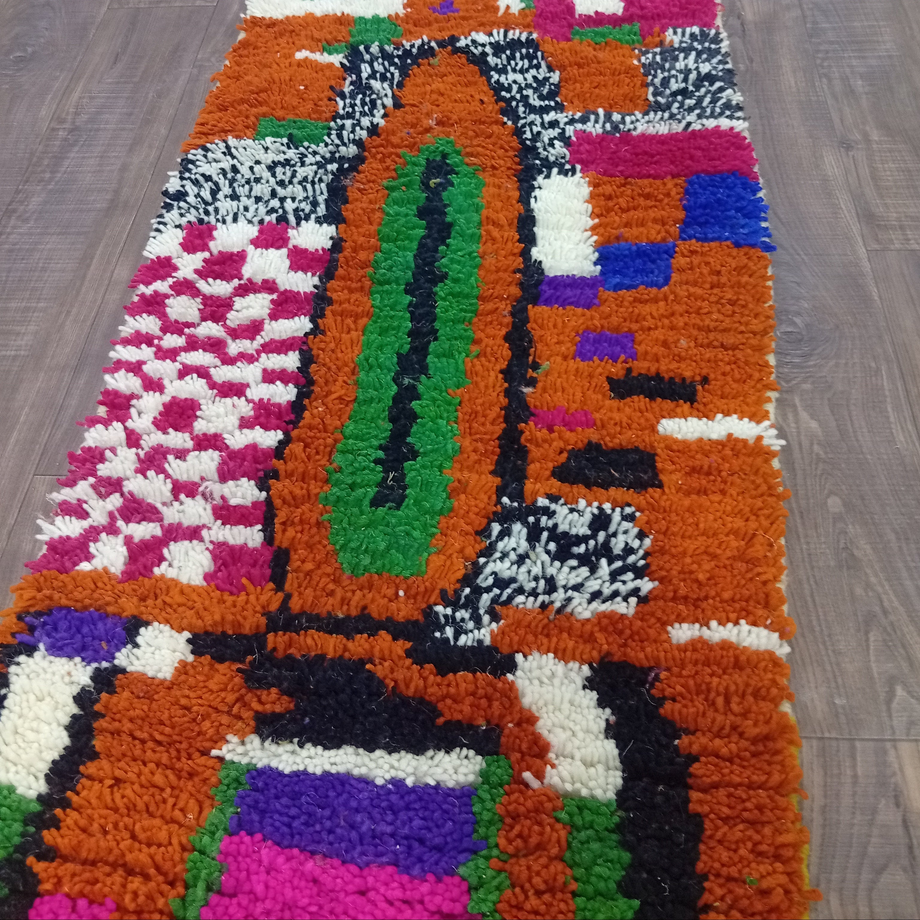 Custom Moroccan Wool Runner Rug – Handwoven Berber Hallway Decor
