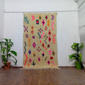 Handmade Moroccan Berber Rug, Geometric Tribal Area Rug, Boho Statement Decor