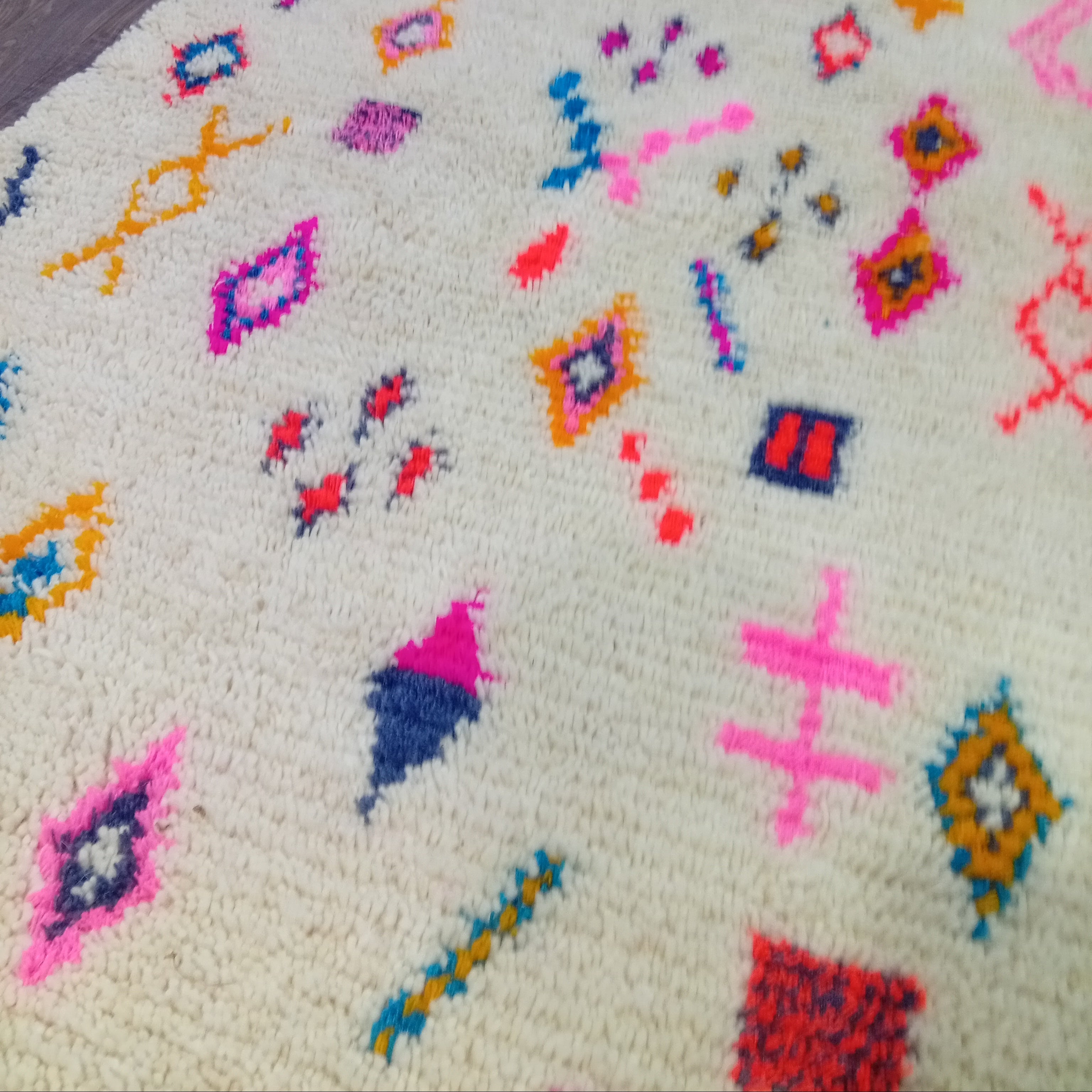 Handmade Moroccan Berber Rug, Geometric Tribal Area Rug, Boho Statement Decor