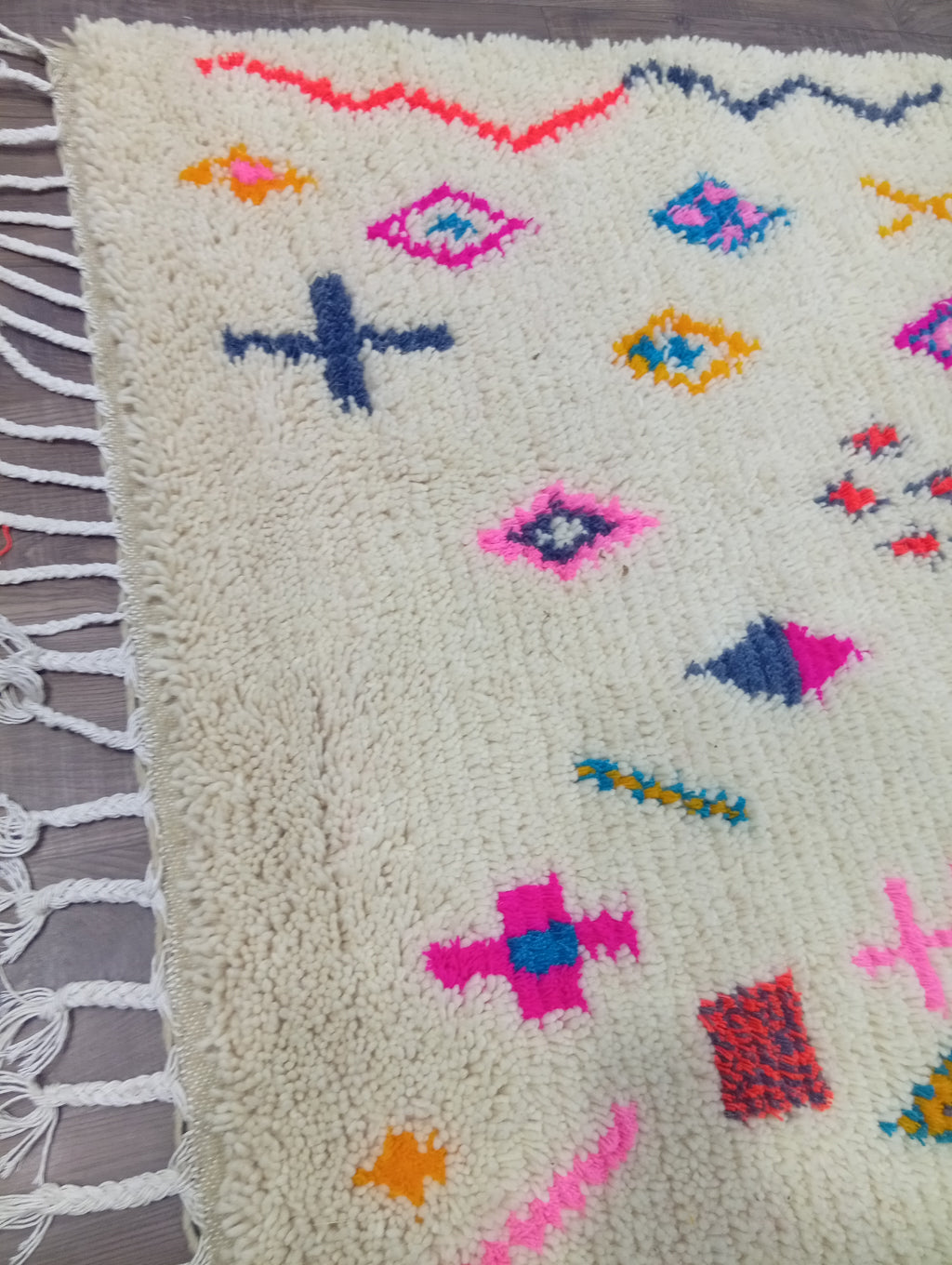 Handmade Moroccan Berber Rug, Geometric Tribal Area Rug, Boho Statement Decor