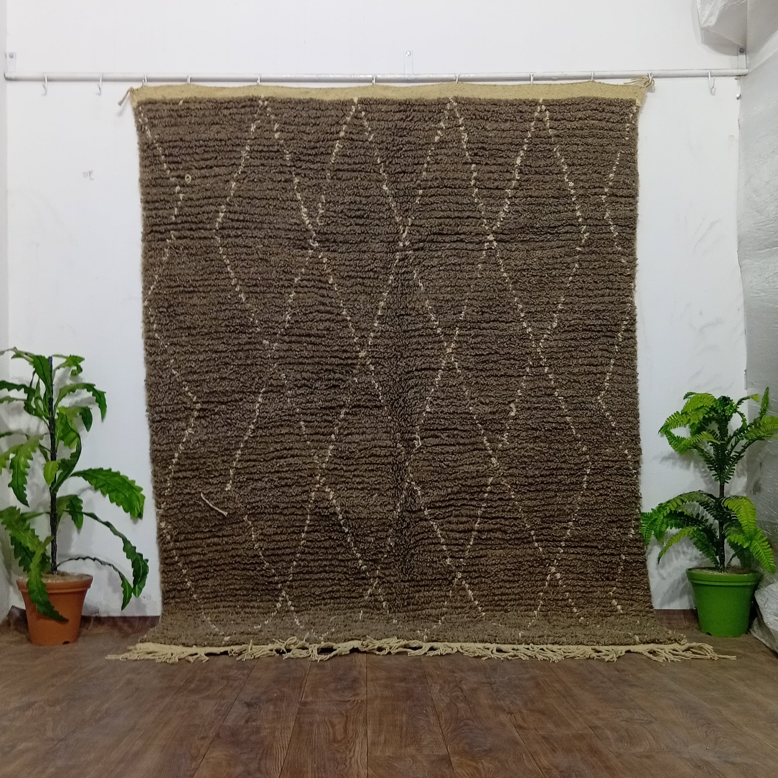 Custom Gray Moroccan Rug – Handmade Berber Wool Area Rug