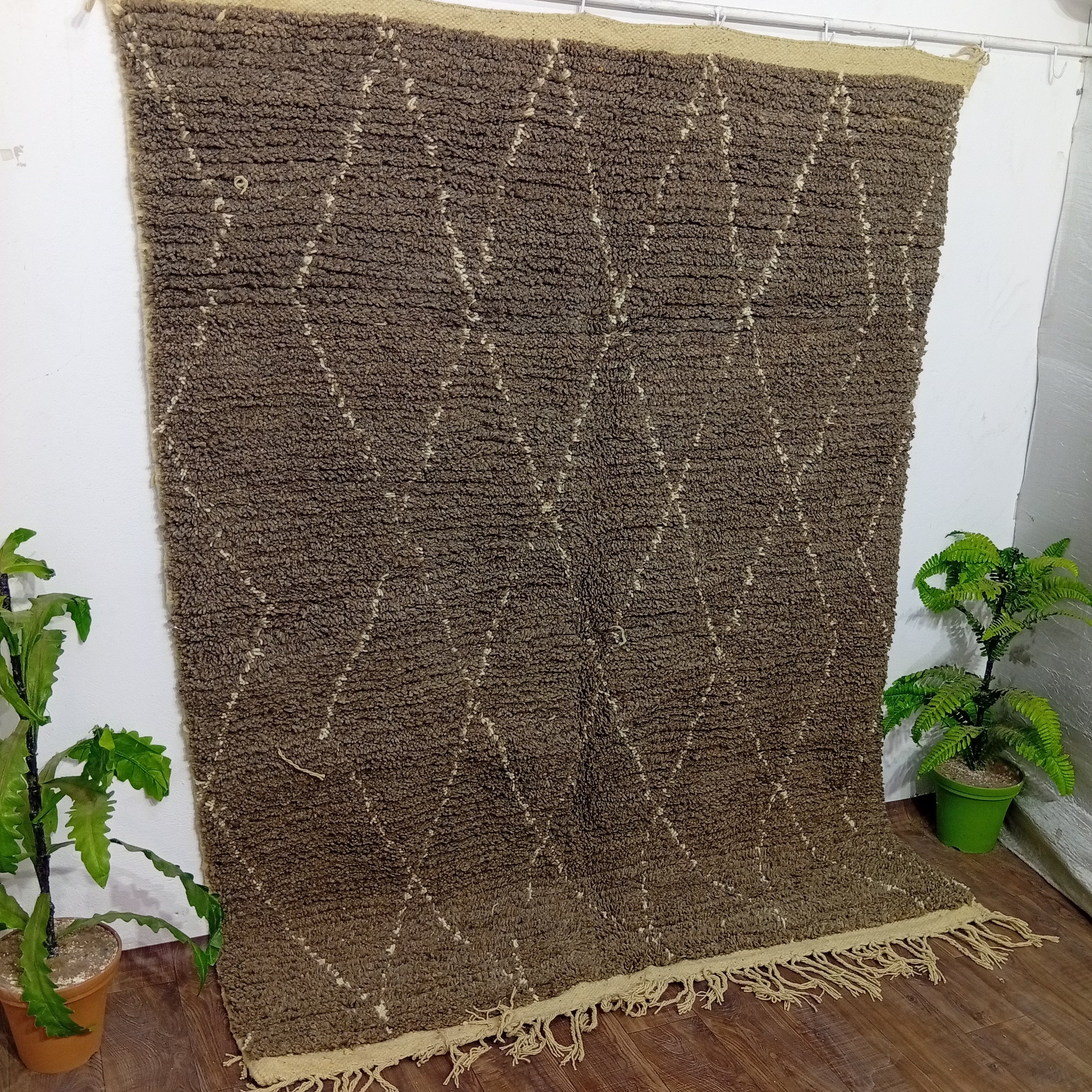 Custom Gray Moroccan Rug – Handmade Berber Wool Area Rug