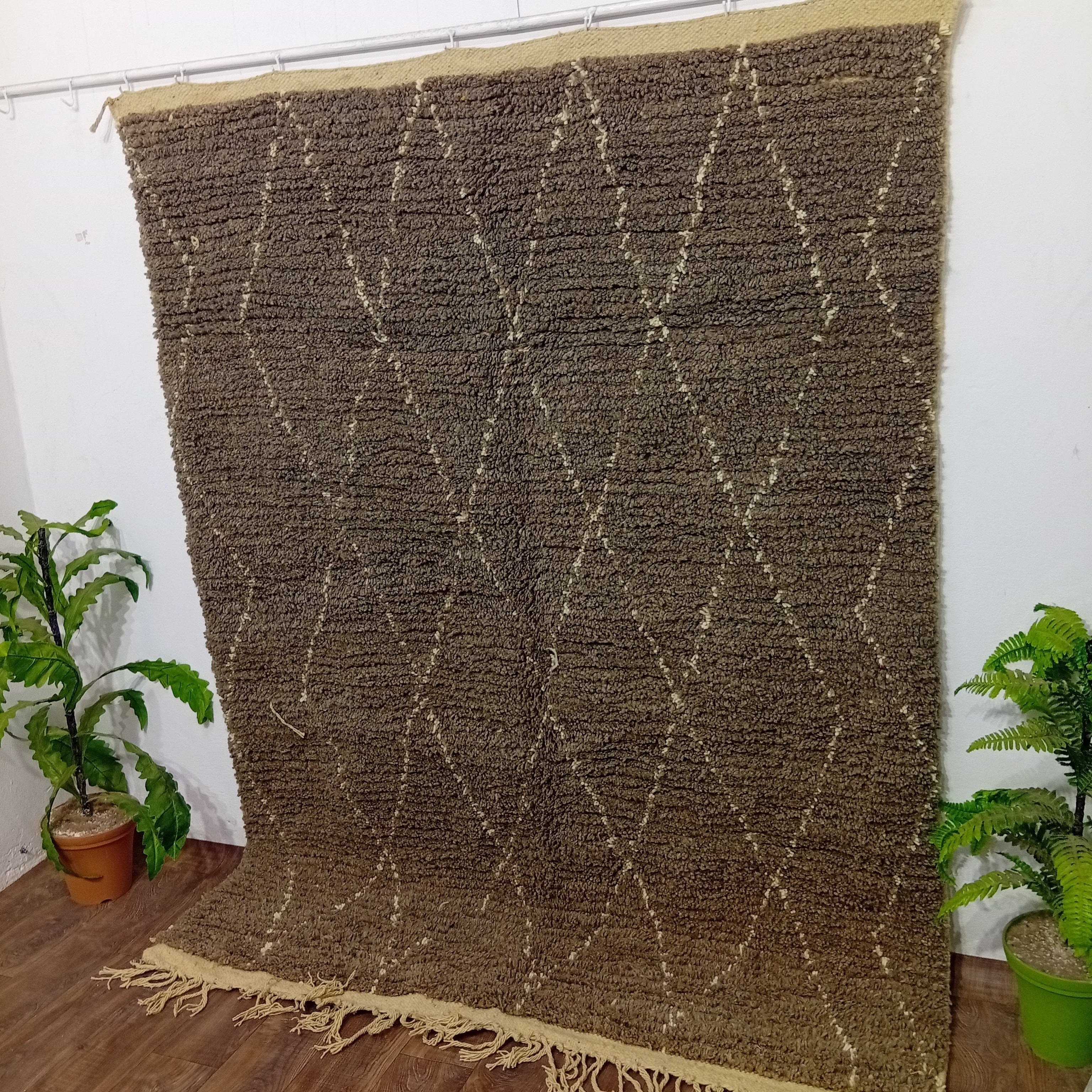 Custom Gray Moroccan Rug – Handmade Berber Wool Area Rug