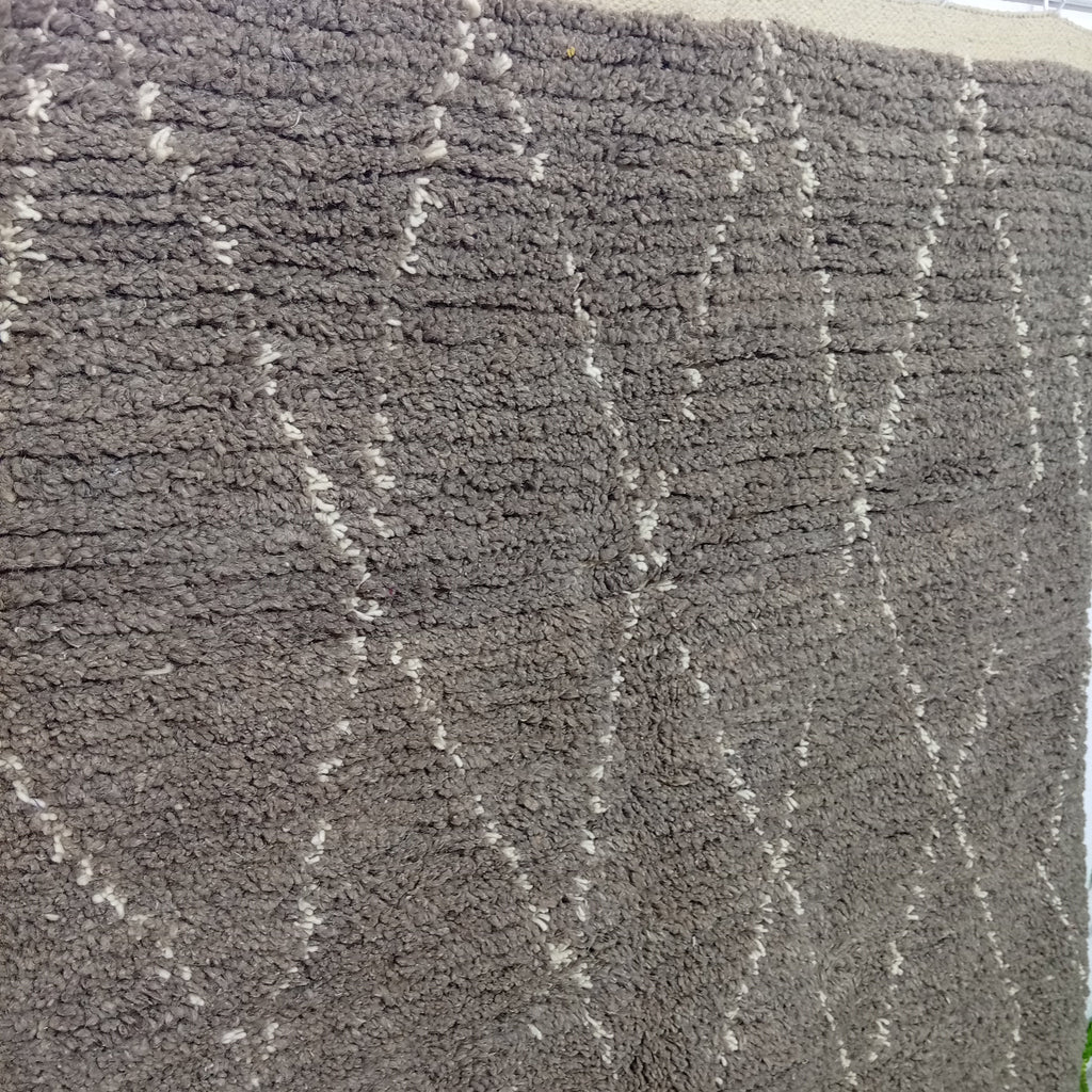 Custom Gray Moroccan Rug – Handmade Berber Wool Area Rug