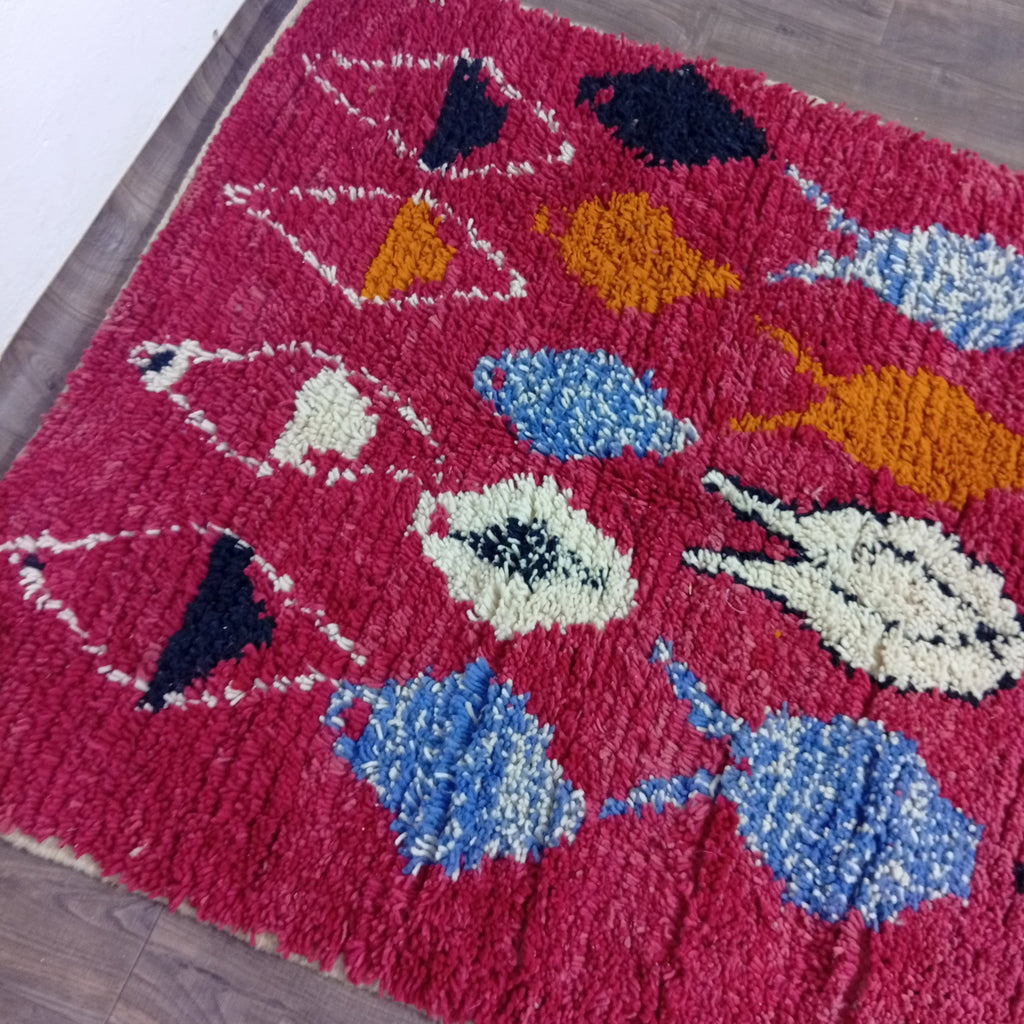 Custom Colorful Moroccan Wool Rug – Handmade Berber Rug