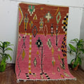Handmade Moroccan Berber Rug – Pink & Terracotta Tribal Design | Custom Wool Statement Rug