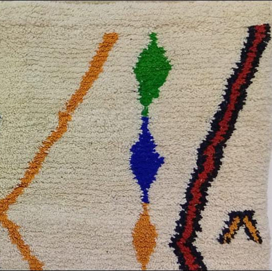 Handmade Moroccan Berber Rug, Colorful Diamond Wool Rug, Custom Boho Area Carpet.