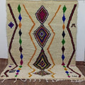 Handmade Moroccan Berber Rug, Colorful Diamond Wool Rug, Custom Boho Area Carpet.