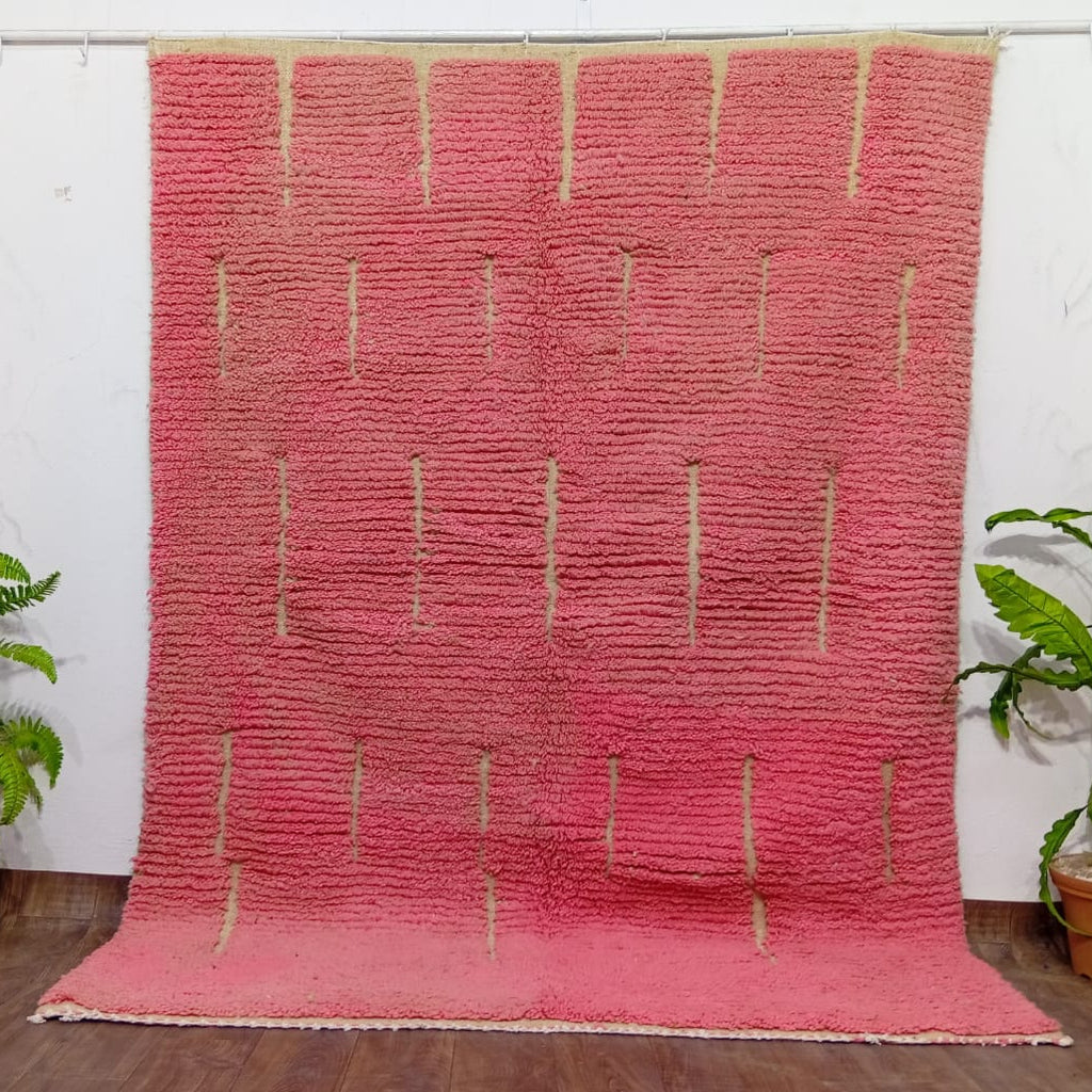 Handmade Custom Berber Rug | Moroccan Blush Pink Wool Rug