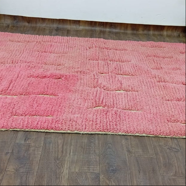 Handmade Custom Berber Rug | Moroccan Blush Pink Wool Rug