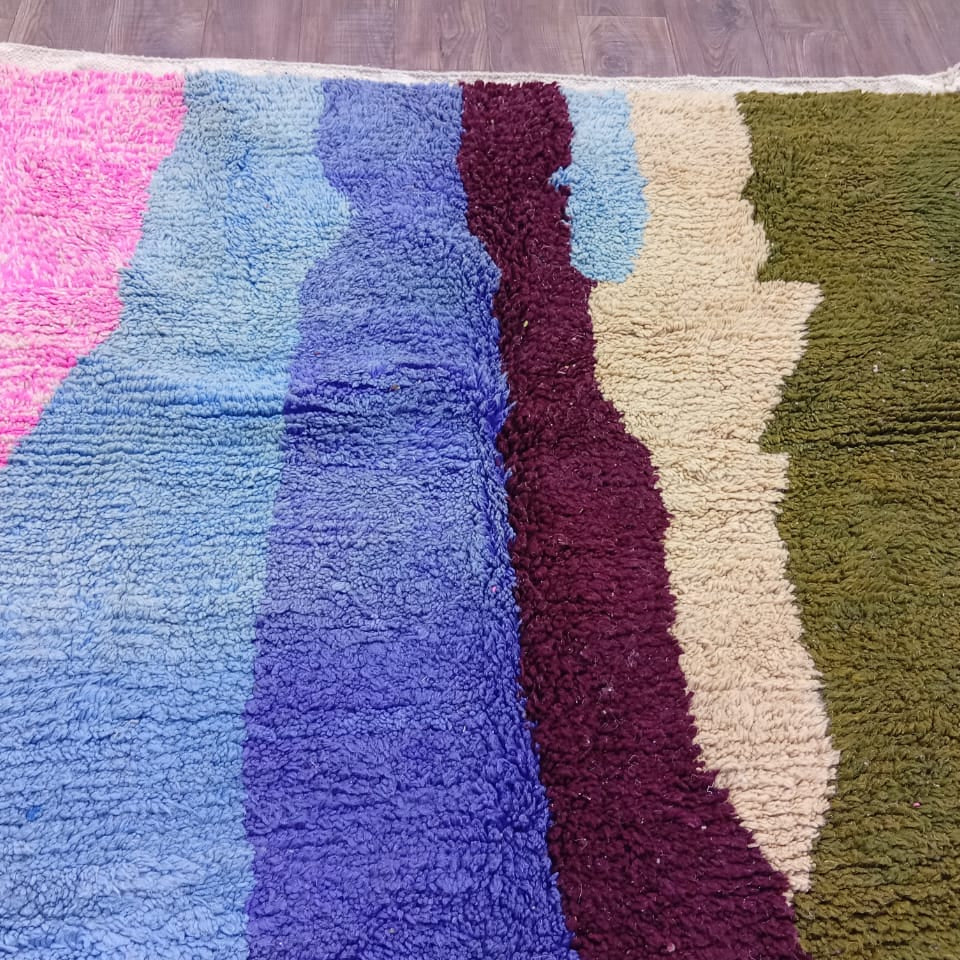 Handmade Moroccan Custom Carpet | Colorful Berber Wool Rug