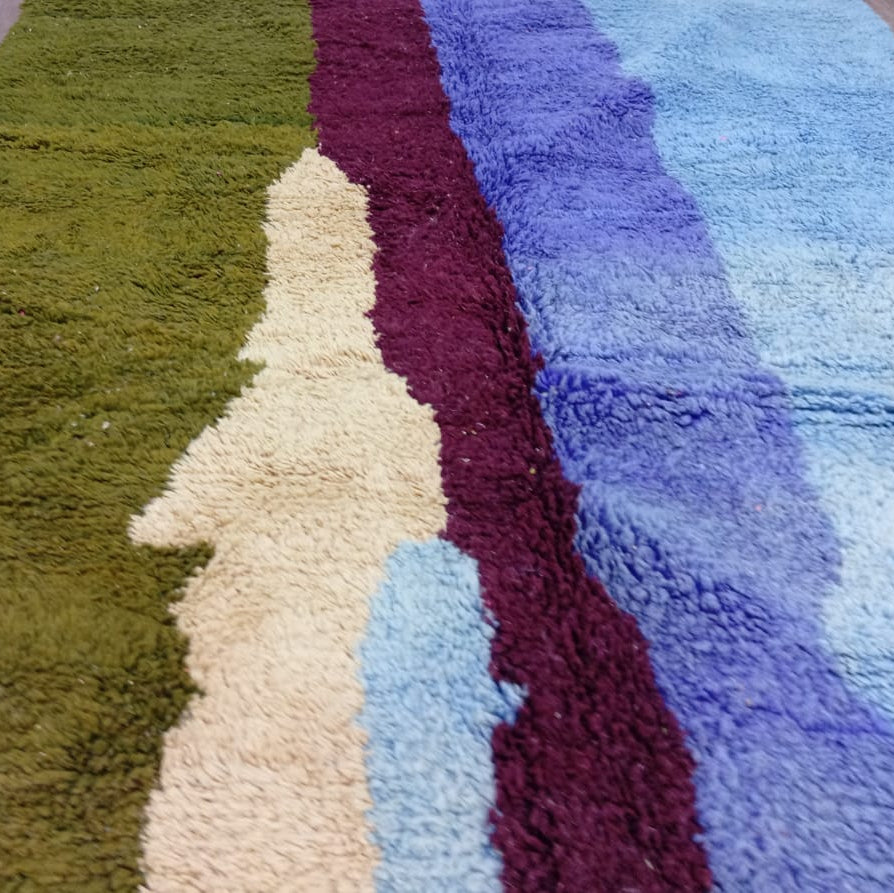 Handmade Moroccan Custom Carpet | Colorful Berber Wool Rug