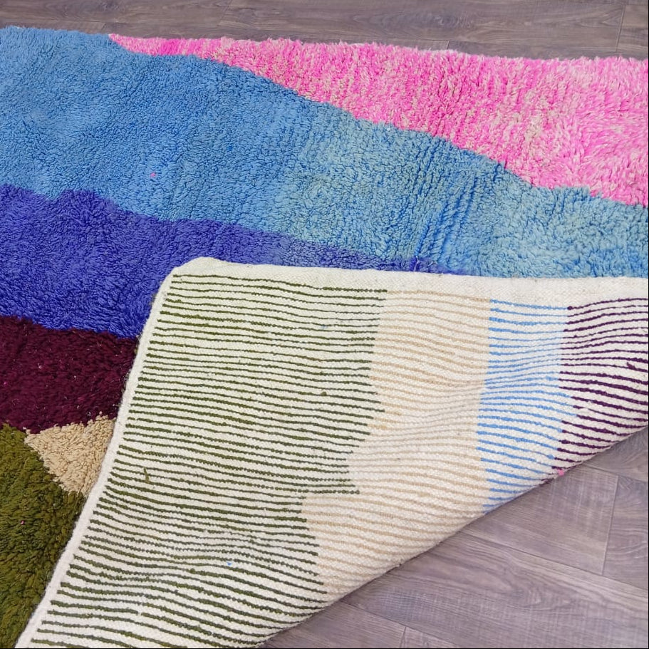 Handmade Moroccan Custom Carpet | Colorful Berber Wool Rug