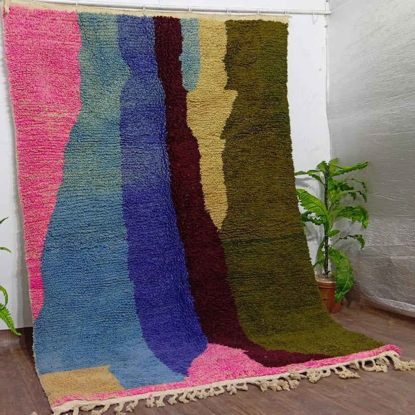 Handmade Moroccan Custom Carpet | Colorful Berber Wool Rug