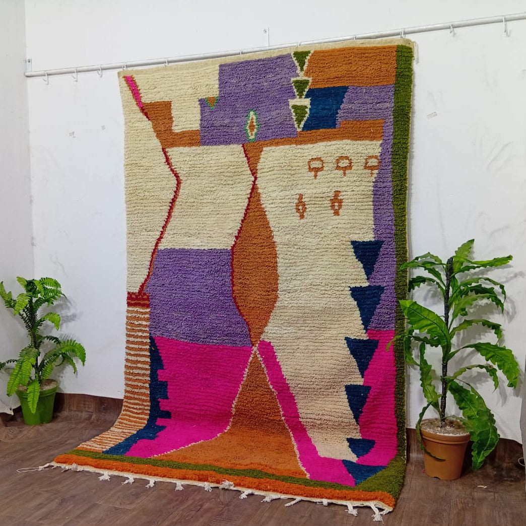 Custom Moroccan Wool Rug – Handmade Abstract Boujaad Berber Carpet