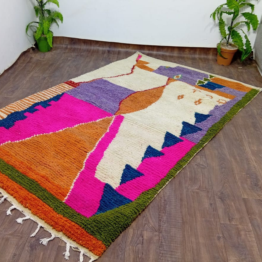 Custom Moroccan Wool Rug – Handmade Abstract Boujaad Berber Carpet