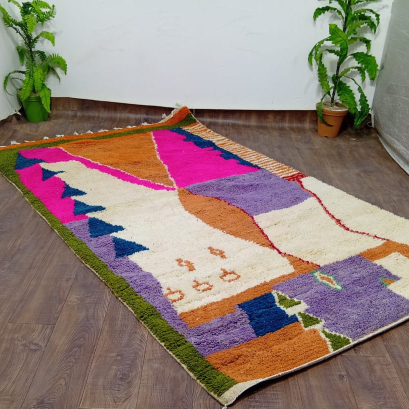 Custom Moroccan Wool Rug – Handmade Abstract Boujaad Berber Carpet