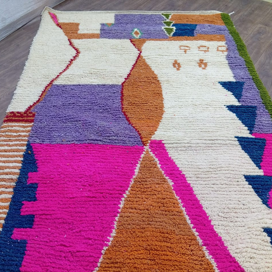 Custom Moroccan Wool Rug – Handmade Abstract Boujaad Berber Carpet