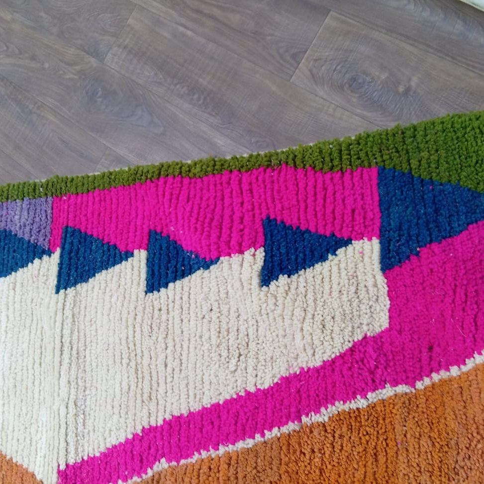 Custom Moroccan Wool Rug – Handmade Abstract Boujaad Berber Carpet