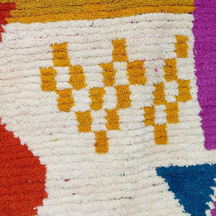 Custom Colorful Boujaad Moroccan Wool Rug – Bright Abstract Berber Art for Your Home