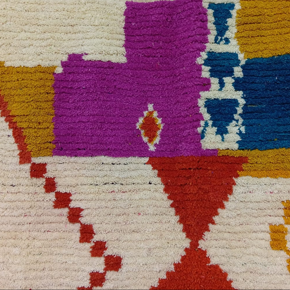 Custom Colorful Boujaad Moroccan Wool Rug – Bright Abstract Berber Art for Your Home