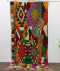 Colorful Moroccan Berber Rug, Handmade Wool Tribal Rug, Geometric Boho Carpet, Custom Azilal Style Rug
