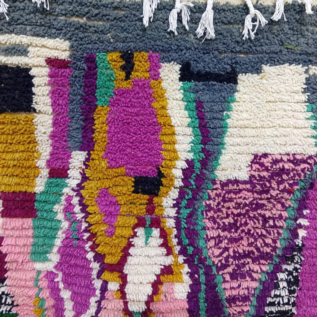 Custom Handmade Moroccan Boujaad Rug – Abstract Berber Wool Statement Piece