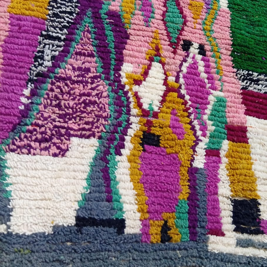 Custom Handmade Moroccan Boujaad Rug – Abstract Berber Wool Statement Piece